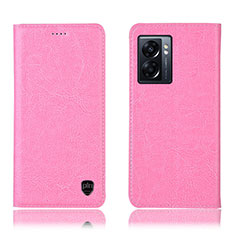 Funda de Cuero Cartera con Soporte Carcasa H04P para OnePlus Nord N300 5G Rosa