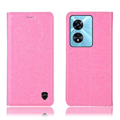 Funda de Cuero Cartera con Soporte Carcasa H04P para Oppo A1 5G Rosa