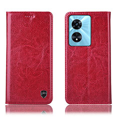 Funda de Cuero Cartera con Soporte Carcasa H04P para Oppo A1x 5G Rojo