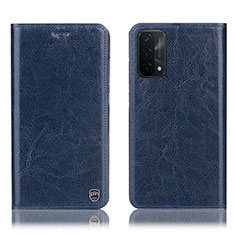 Funda de Cuero Cartera con Soporte Carcasa H04P para Oppo A93 5G Azul