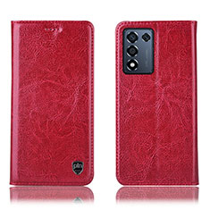 Funda de Cuero Cartera con Soporte Carcasa H04P para Oppo K9S 5G Rojo