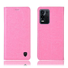 Funda de Cuero Cartera con Soporte Carcasa H04P para Oppo K9X 5G Rosa