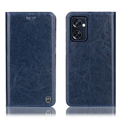 Funda de Cuero Cartera con Soporte Carcasa H04P para Oppo Reno7 SE 5G Azul