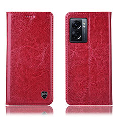 Funda de Cuero Cartera con Soporte Carcasa H04P para Realme Q5i 5G Rojo