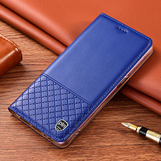 Funda de Cuero Cartera con Soporte Carcasa H04P para Samsung Galaxy S21 5G Azul