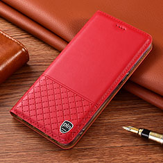 Funda de Cuero Cartera con Soporte Carcasa H04P para Samsung Galaxy S24 5G Rojo