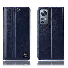 Funda de Cuero Cartera con Soporte Carcasa H04P para Xiaomi Mi 12 Lite 5G Azul