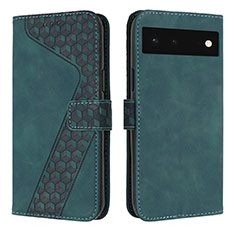 Funda de Cuero Cartera con Soporte Carcasa H04X para Google Pixel 6 5G Verde