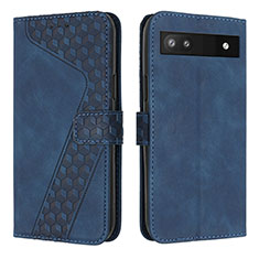 Funda de Cuero Cartera con Soporte Carcasa H04X para Google Pixel 6a 5G Azul