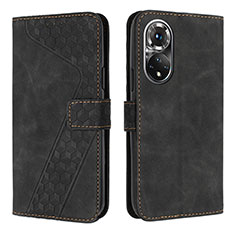 Funda de Cuero Cartera con Soporte Carcasa H04X para Huawei Honor 50 5G Negro