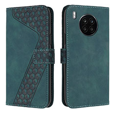 Funda de Cuero Cartera con Soporte Carcasa H04X para Huawei Honor 50 Lite Verde