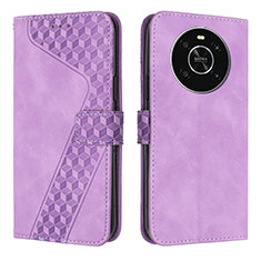 Funda de Cuero Cartera con Soporte Carcasa H04X para Huawei Honor Magic4 Lite 4G Morado