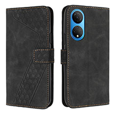 Funda de Cuero Cartera con Soporte Carcasa H04X para Huawei Honor X7 Negro