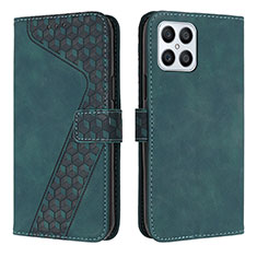 Funda de Cuero Cartera con Soporte Carcasa H04X para Huawei Honor X8 4G Verde