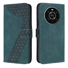 Funda de Cuero Cartera con Soporte Carcasa H04X para Huawei Honor X9 4G Verde