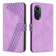 Funda de Cuero Cartera con Soporte Carcasa H04X para Huawei Nova 9 SE Morado