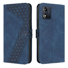 Funda de Cuero Cartera con Soporte Carcasa H04X para Motorola Moto E13 Azul