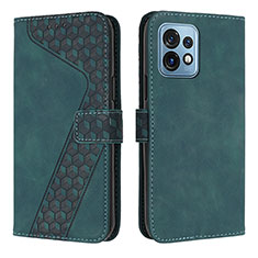 Funda de Cuero Cartera con Soporte Carcasa H04X para Motorola Moto Edge 40 Pro 5G Verde