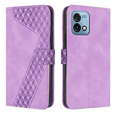 Funda de Cuero Cartera con Soporte Carcasa H04X para Motorola Moto G Stylus (2023) 4G Morado