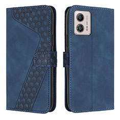 Funda de Cuero Cartera con Soporte Carcasa H04X para Motorola Moto G53y 5G Azul