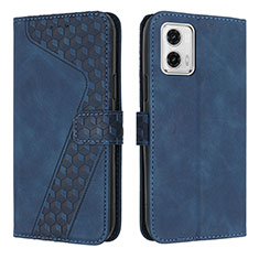 Funda de Cuero Cartera con Soporte Carcasa H04X para Motorola Moto G73 5G Azul