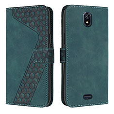 Funda de Cuero Cartera con Soporte Carcasa H04X para Nokia C100 Verde