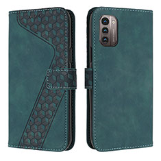 Funda de Cuero Cartera con Soporte Carcasa H04X para Nokia G11 Verde