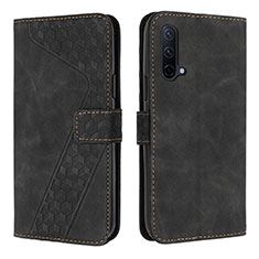 Funda de Cuero Cartera con Soporte Carcasa H04X para OnePlus Nord CE 5G Negro