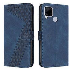 Funda de Cuero Cartera con Soporte Carcasa H04X para Realme 7i RMX2193 Azul