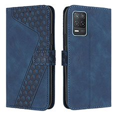 Funda de Cuero Cartera con Soporte Carcasa H04X para Realme 8s 5G Azul