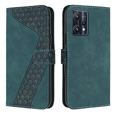 Funda de Cuero Cartera con Soporte Carcasa H04X para Realme 9 4G Verde