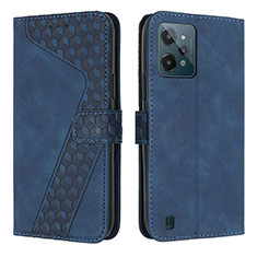 Funda de Cuero Cartera con Soporte Carcasa H04X para Realme C31 Azul