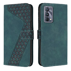 Funda de Cuero Cartera con Soporte Carcasa H04X para Realme GT Master 5G Verde