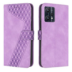 Funda de Cuero Cartera con Soporte Carcasa H04X para Realme Narzo 50 Pro 5G Morado