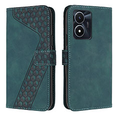 Funda de Cuero Cartera con Soporte Carcasa H04X para Vivo Y02S Verde