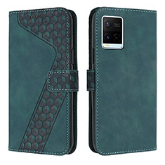 Funda de Cuero Cartera con Soporte Carcasa H04X para Vivo Y21a Verde