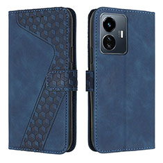 Funda de Cuero Cartera con Soporte Carcasa H04X para Vivo Y77e t1 Azul