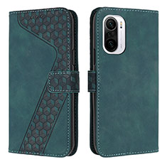 Funda de Cuero Cartera con Soporte Carcasa H04X para Xiaomi Mi 11i 5G Verde