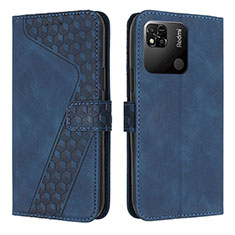 Funda de Cuero Cartera con Soporte Carcasa H04X para Xiaomi POCO C3 Azul