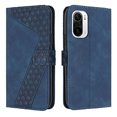 Funda de Cuero Cartera con Soporte Carcasa H04X para Xiaomi Poco F3 5G Azul