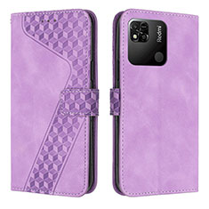 Funda de Cuero Cartera con Soporte Carcasa H04X para Xiaomi Redmi 9 Activ Morado