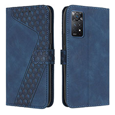 Funda de Cuero Cartera con Soporte Carcasa H04X para Xiaomi Redmi Note 11 Pro 4G Azul