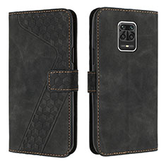 Funda de Cuero Cartera con Soporte Carcasa H04X para Xiaomi Redmi Note 9 Pro Max Negro