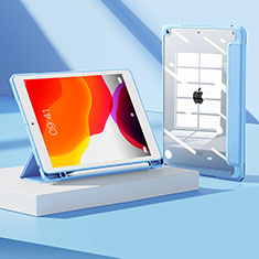 Funda de Cuero Cartera con Soporte Carcasa H05 para Apple iPad 10.2 (2020) Azul