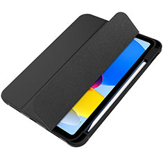 Funda de Cuero Cartera con Soporte Carcasa H05 para Apple iPad 10.9 (2022) Negro