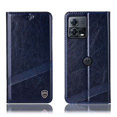 Funda de Cuero Cartera con Soporte Carcasa H05P para Motorola Moto Edge 30 Fusion 5G Azul