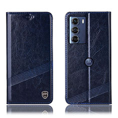 Funda de Cuero Cartera con Soporte Carcasa H05P para Motorola Moto Edge S30 5G Azul