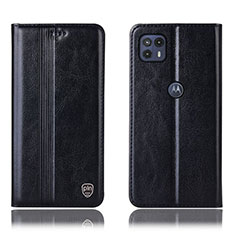 Funda de Cuero Cartera con Soporte Carcasa H05P para Motorola Moto G50 5G Negro