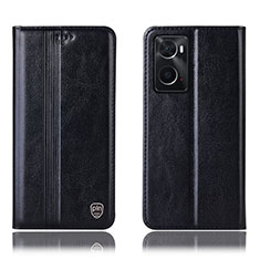 Funda de Cuero Cartera con Soporte Carcasa H05P para Oppo A36 Negro