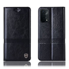 Funda de Cuero Cartera con Soporte Carcasa H05P para Oppo A74 5G Negro